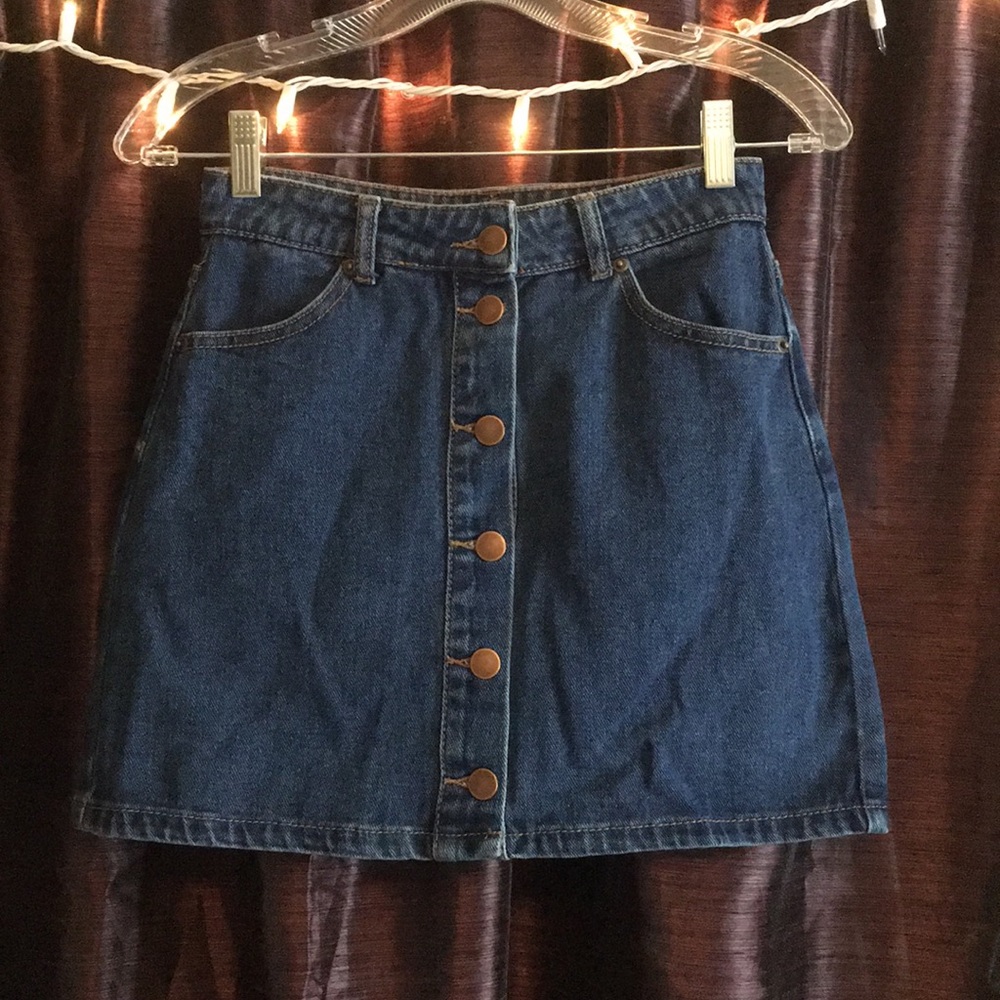Forever 21 Buttoned Denim Mini Skirt